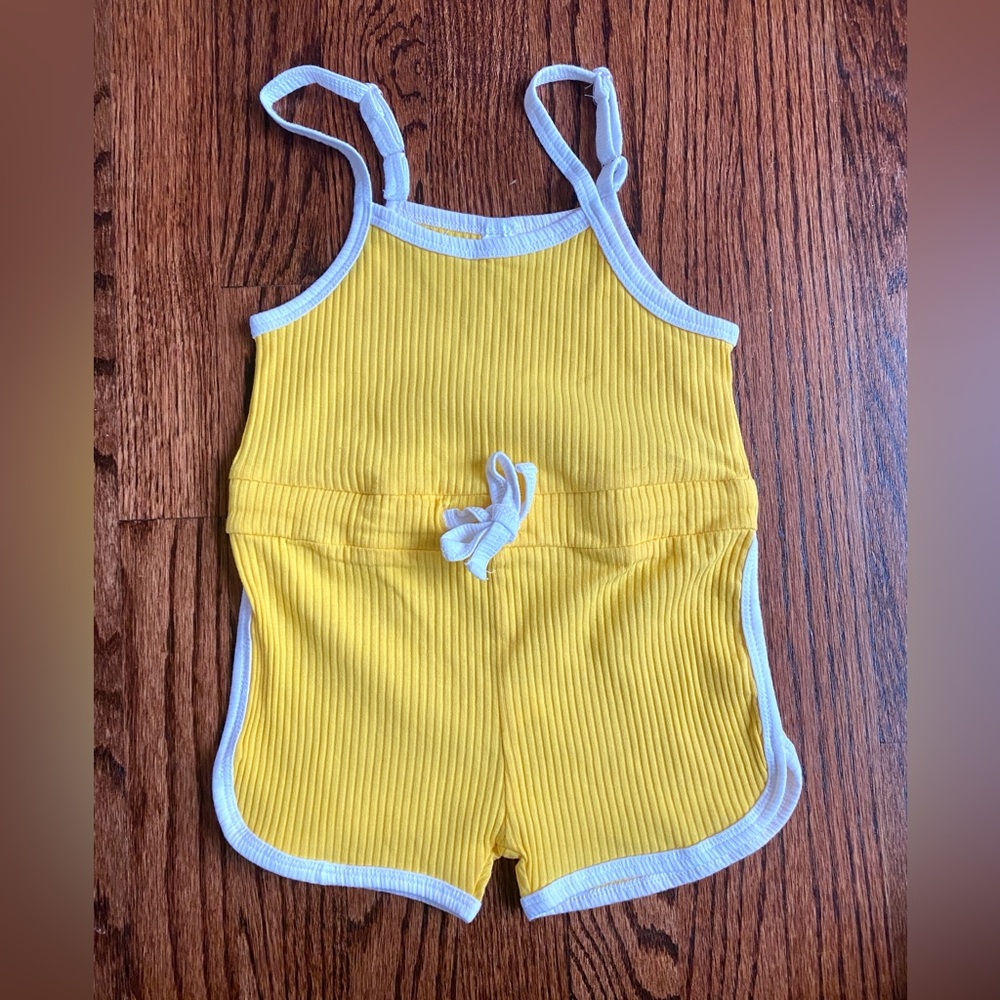 Toddler Girls Sporty Yellow/Gold Romper - Size 18-24 months